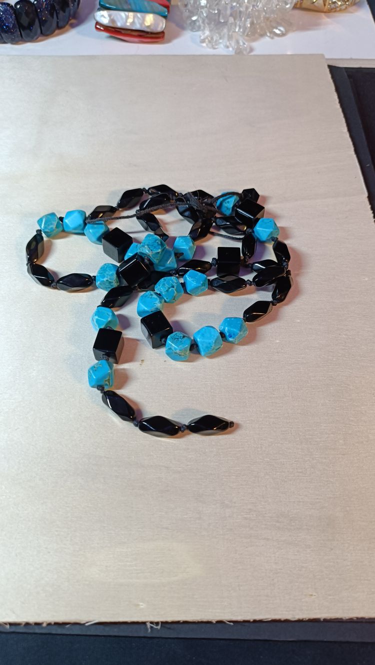Contemporary Mosaic Stone Beaded Y-Necklace image 7