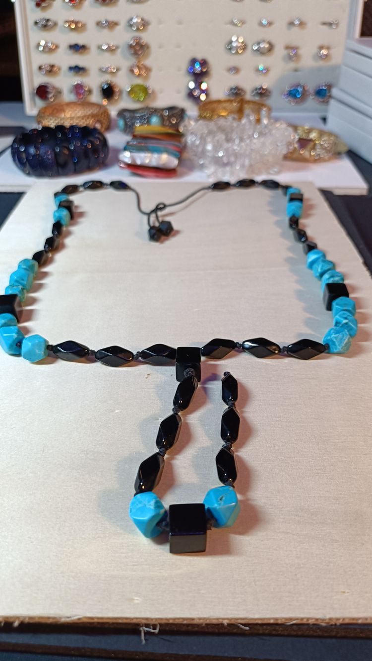 Contemporary Mosaic Stone Beaded Y-Necklace image 3
