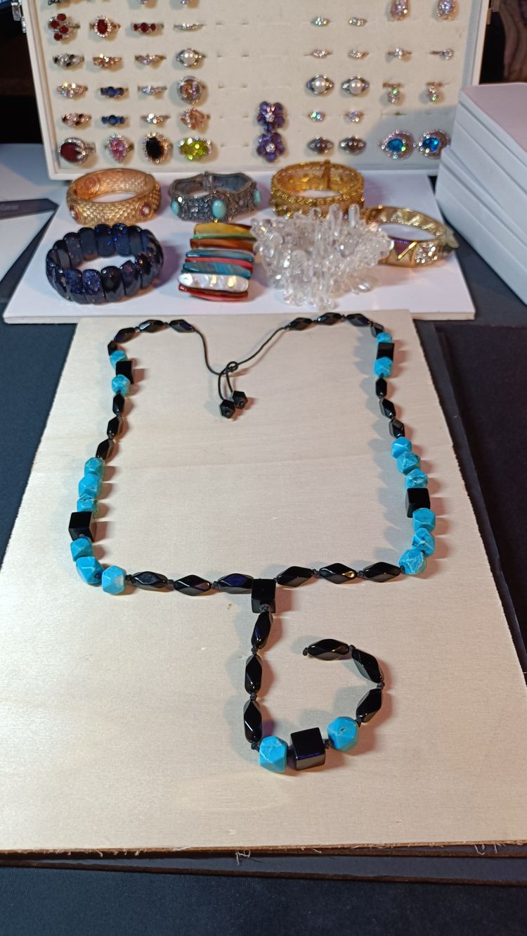 Contemporary Mosaic Stone Beaded Y-Necklace image 5