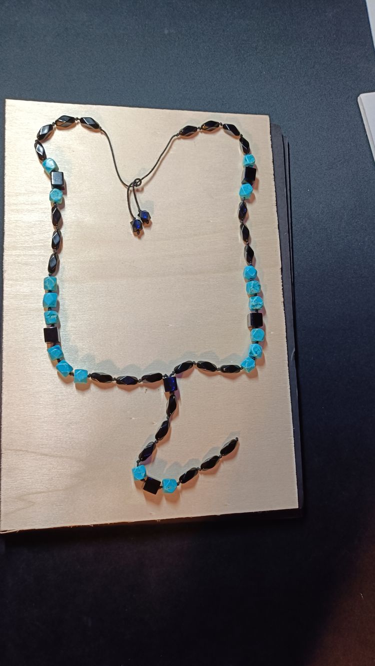 Contemporary Mosaic Stone Beaded Y-Necklace image 2