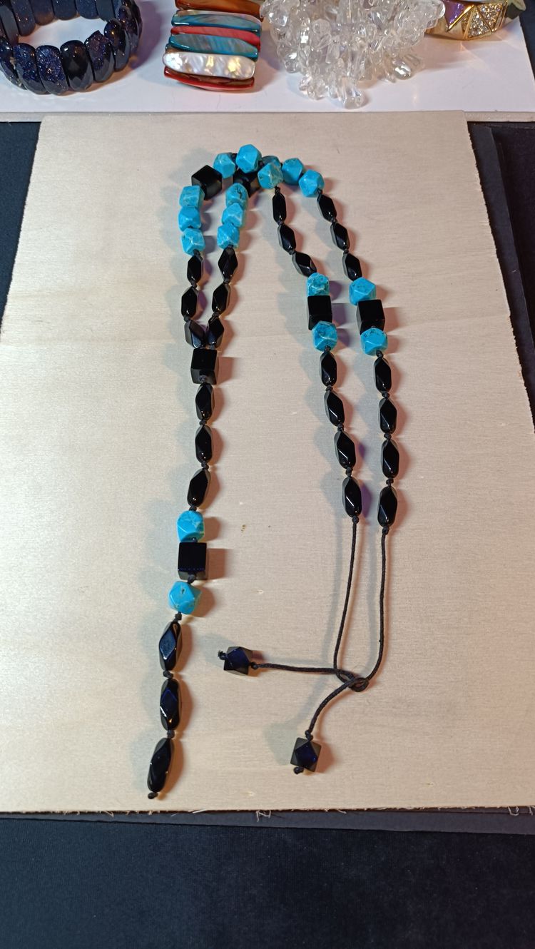 Contemporary Mosaic Stone Beaded Y-Necklace image 6