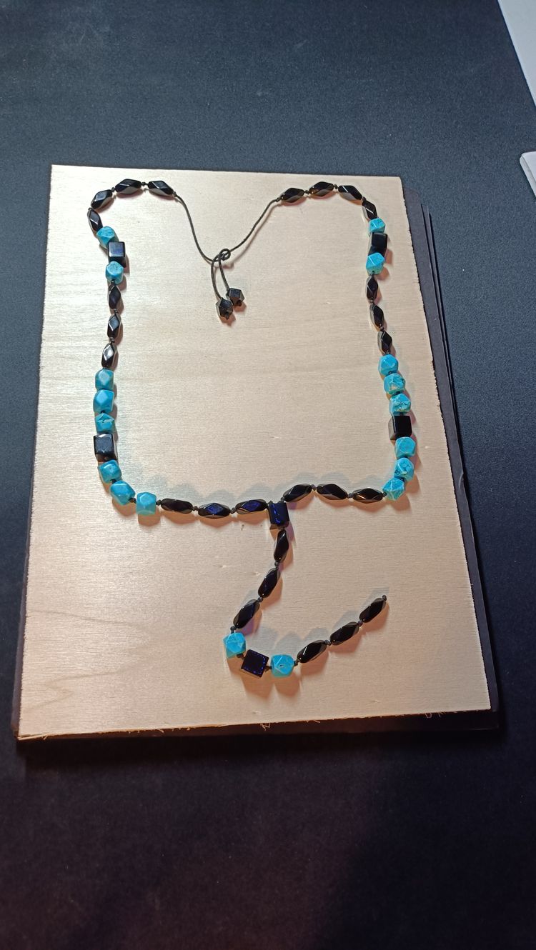 Contemporary Mosaic Stone Beaded Y-Necklace