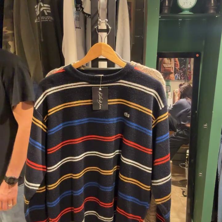 Lacoste Maglione a righe VTG L/XL image 1