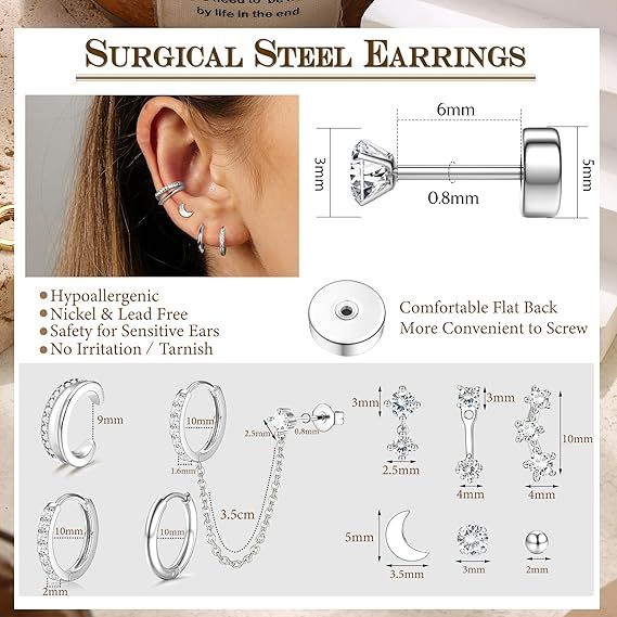 Roheafer Surgical Steel Earrings Set image 2