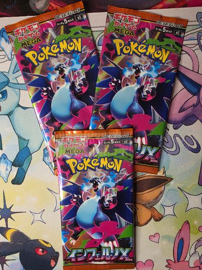 3 bustine pokemon jap inferno x