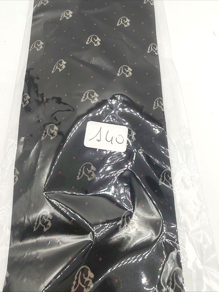 ​Cravatta PIERRE CARDIN Vintage Seta Blu Pois Rossi Scudieri Silk Tie 9cm Paris 7