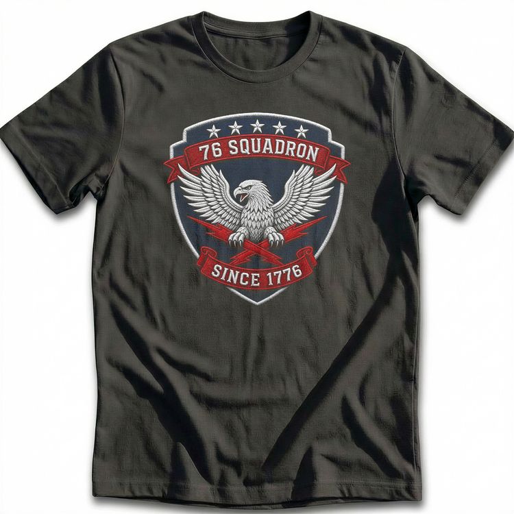 Pilot Wings Squadron Eagle Patch T-Shirt US