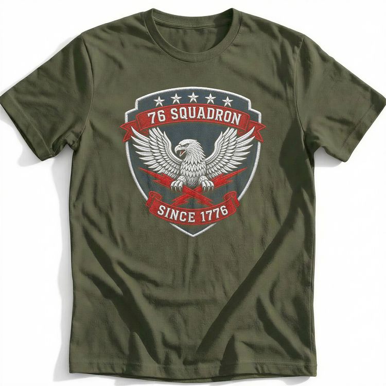 Pilot Wings Squadron Eagle Patch T-Shirt US 5