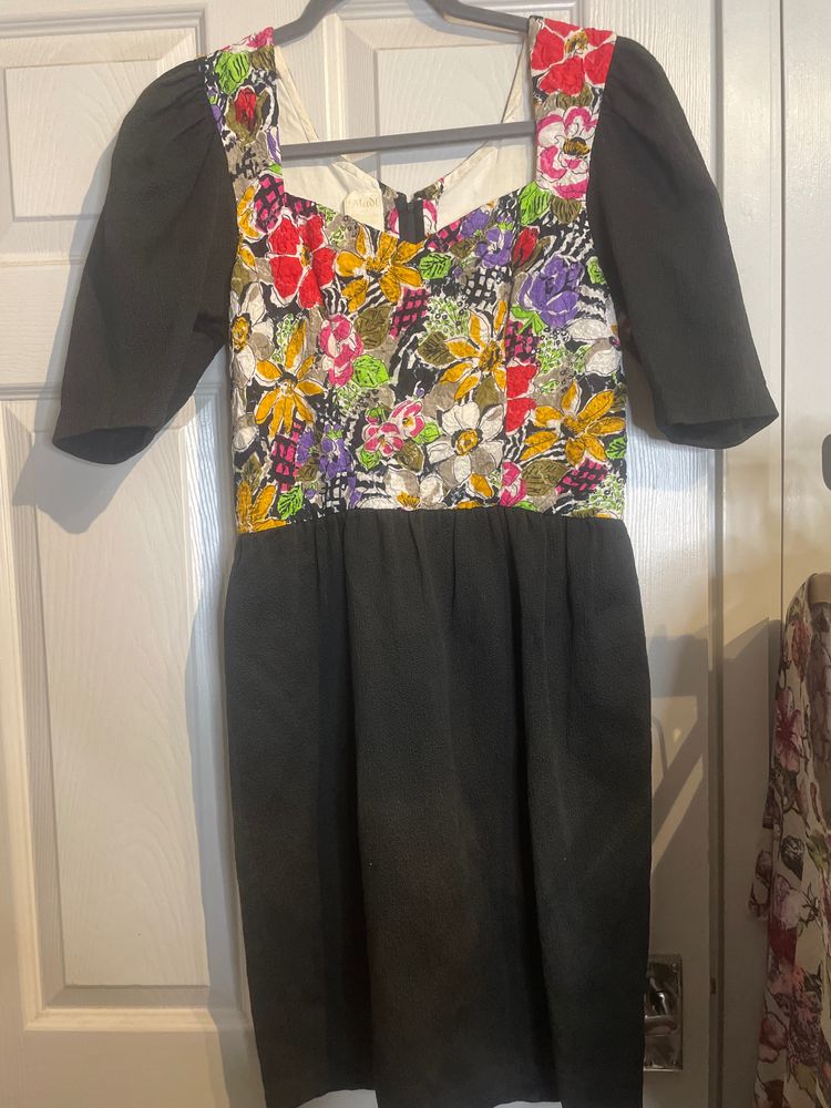 Madl Floral And Black Dress