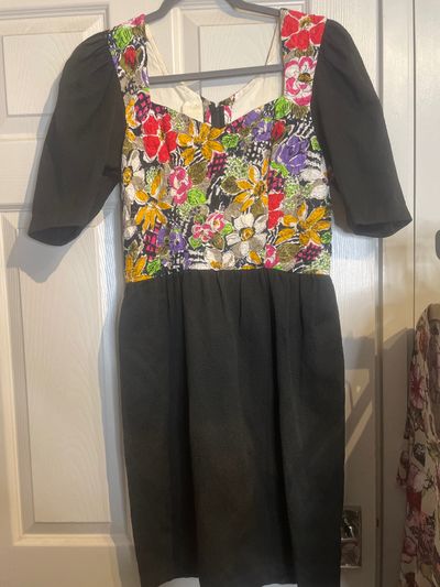 Madl Floral And Black Dress
