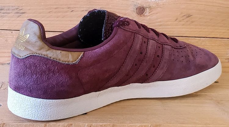 Adidas 350 Low Suede Trainers UK9/US9.5/EU43 BB5289 Burgundy/White/Gold image 6