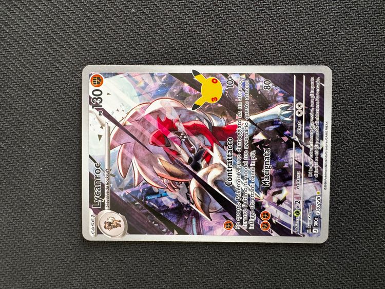 Immagine di Lycanroc Pokémon Trading Card 30 anniversario 1