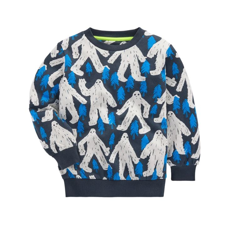 Mini Boden Everyday Printed Sweatshirt In Blue imagen 4