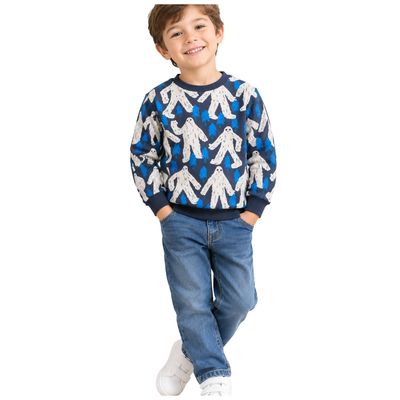 Mini Boden Everyday Printed Sweatshirt In Blue