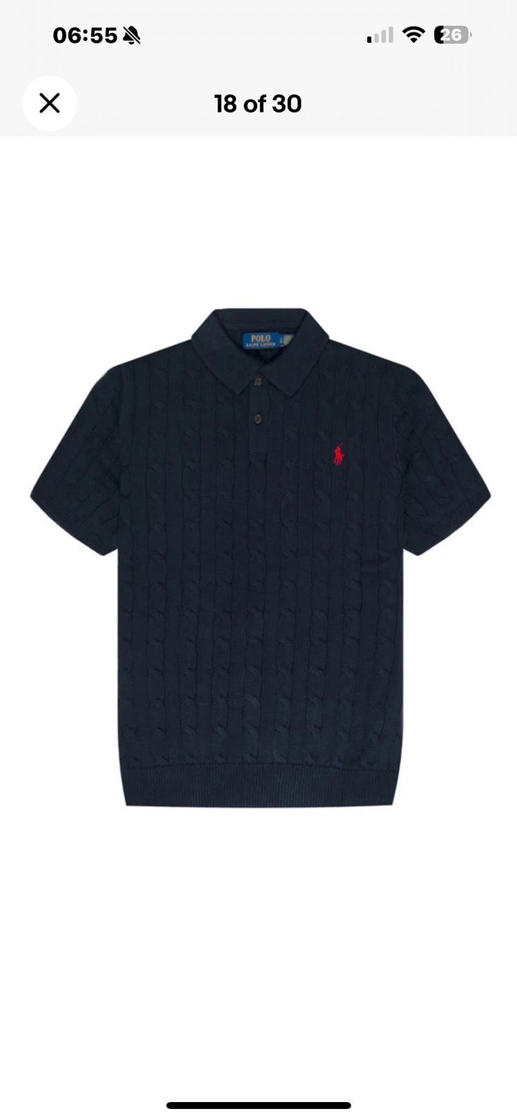 Polo Ralph Lauren Navy Short Sleeve Polo Shirt