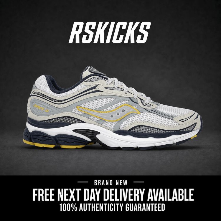 Saucony ProGrid Omni 9 White Yellow Brand New