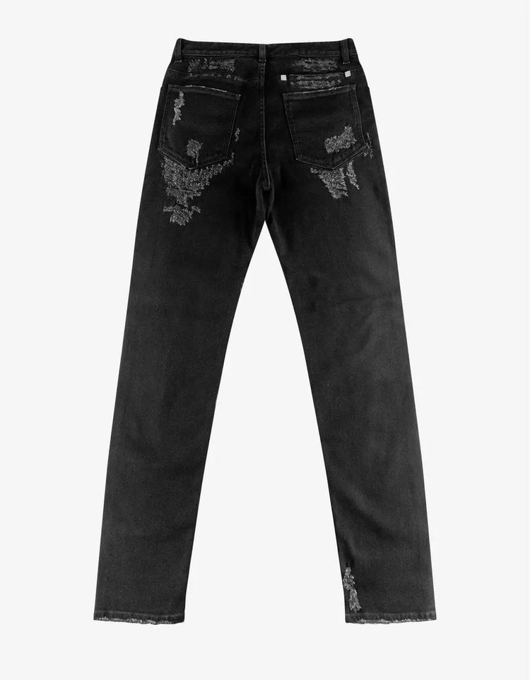 Givenchy Black Destroyed Denim Slim Jeans 2