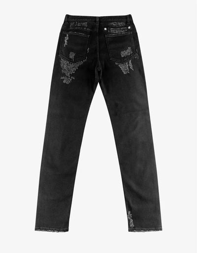 Givenchy Black Destroyed Denim Slim Jeans 2