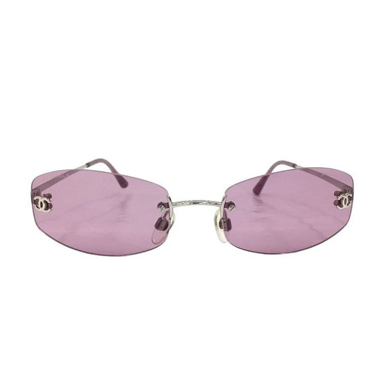 Undothedone Chanel Purple Tinted CC Logo Rimless Sunglasses 4002 product image