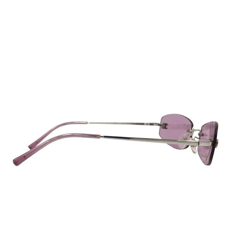 Chanel Purple Tinted CC Logo Rimless Sunglasses 4002 9