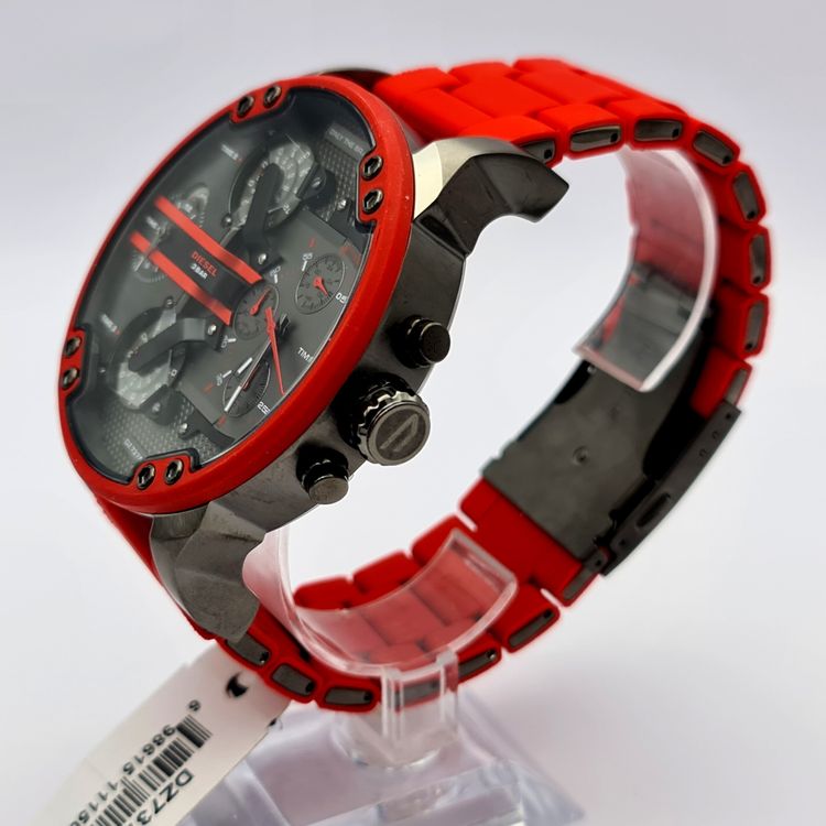 Diesel DZ7370 Red Rubber Strap With Grey Dial Men's Watch image 3