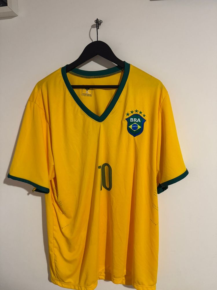 yellow Brazil football jersey