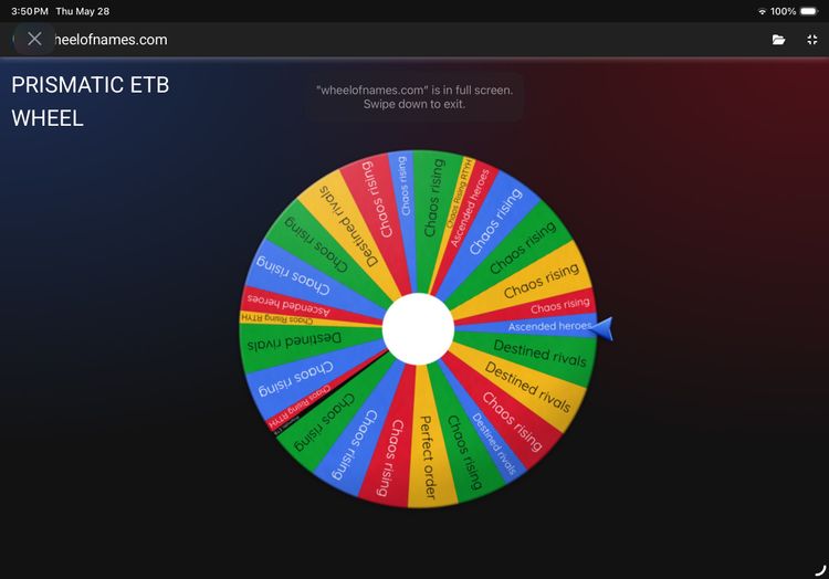 Mystery wheel ( ETB , SINGLES, RTYH or PACKS) 