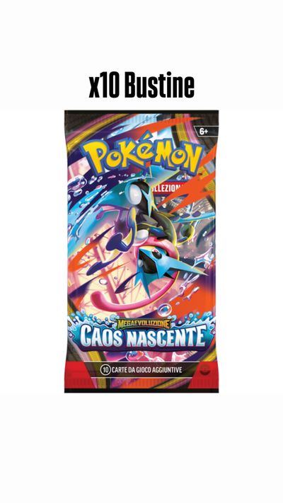 Pokémon x10 Bustine Caos Nascente ITA