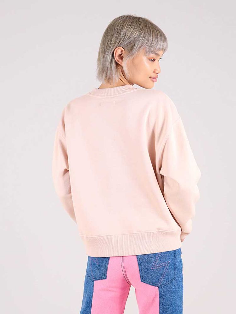 Immagine di Dazzle Embroidered Sweatshirt, Organic Cotton, in Pink 6