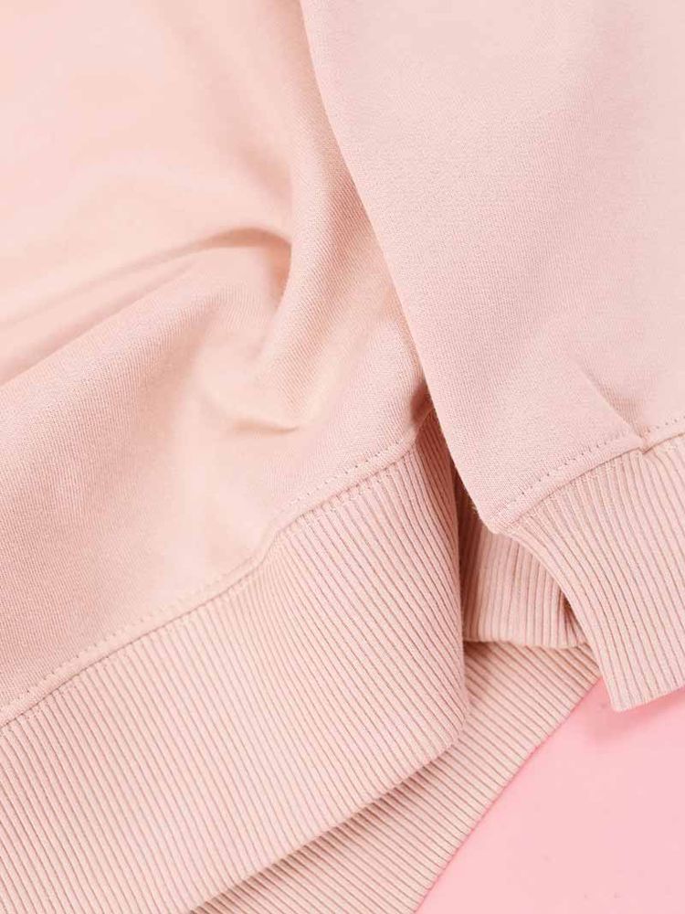 Immagine di Dazzle Embroidered Sweatshirt, Organic Cotton, in Pink 2