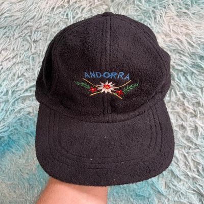 Vintage Black Andorra Fleece Cap
