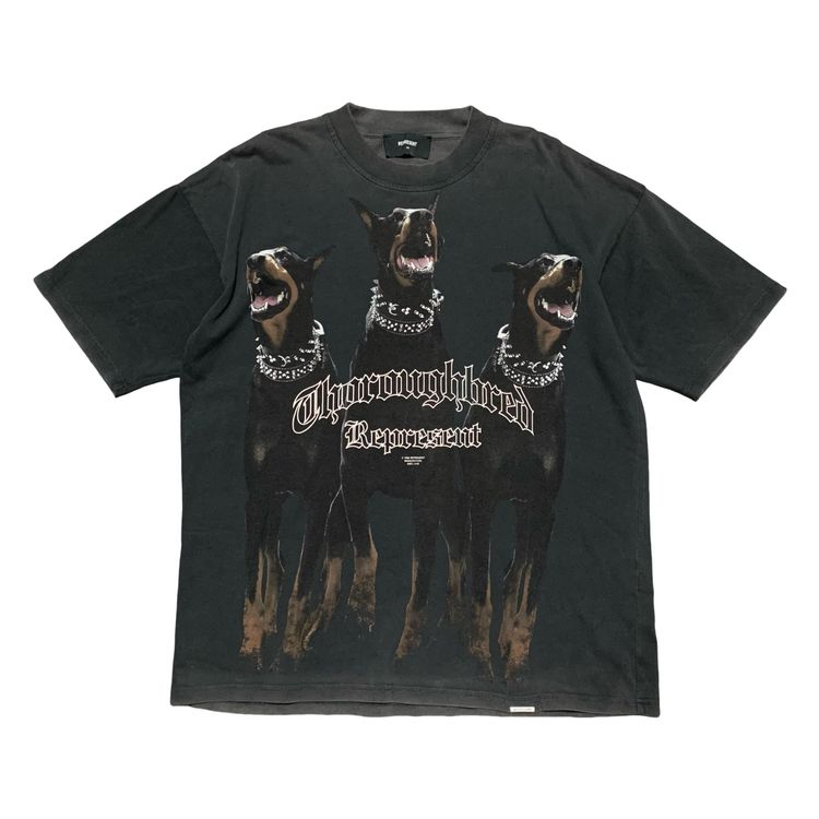 Represent XS Tee Thoroughbred Dog Vintage Black T-Shirt