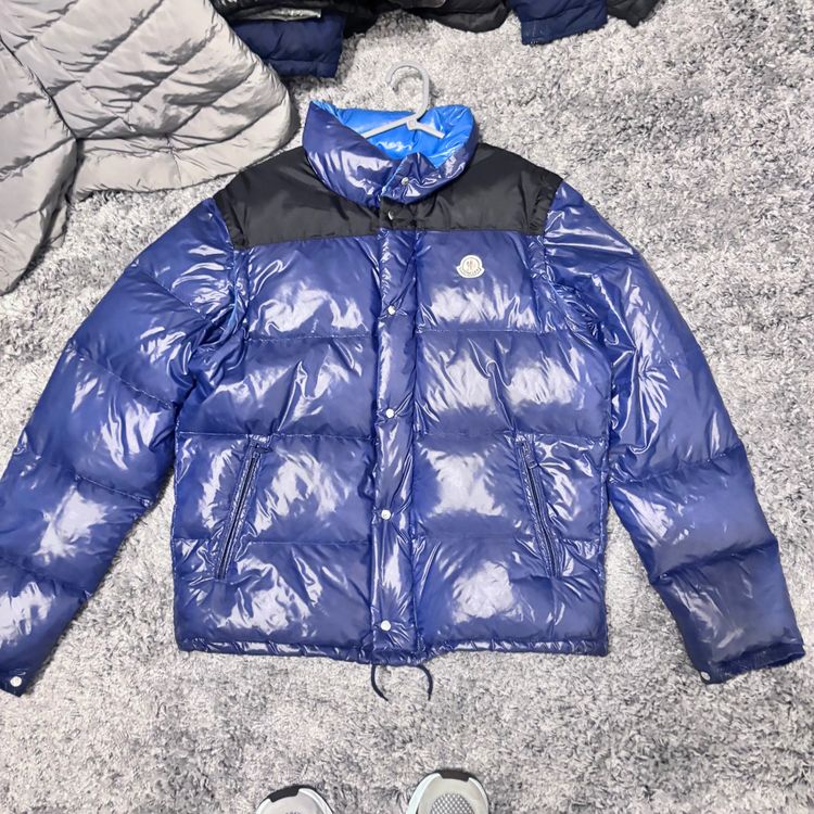 Size 4 (XL - 24") Moncler ANDERSAN Blue And Black Puffer Jacket