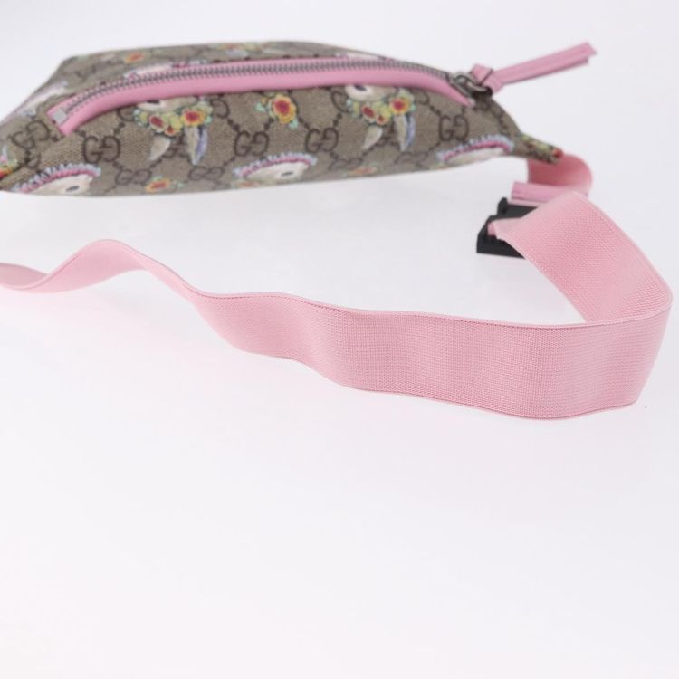 GUCCI GG Supreme Children's Body Bag PVC Pink Silver 502095 Auth 202183M - Jerrillo image 8