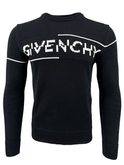 Givenchy Split Logo Knit Sweater - Black (464362059)