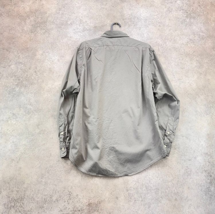 Polo Ralph Lauren Shirt Men’s Large Grey Cotton Slim Fit Long Sleeve Featherweig obraz 2