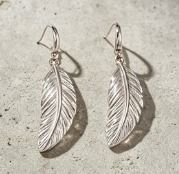 Silver Feather Earrings image 1