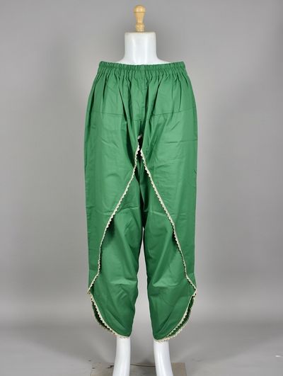 Green Pants With Unique Open Side Design