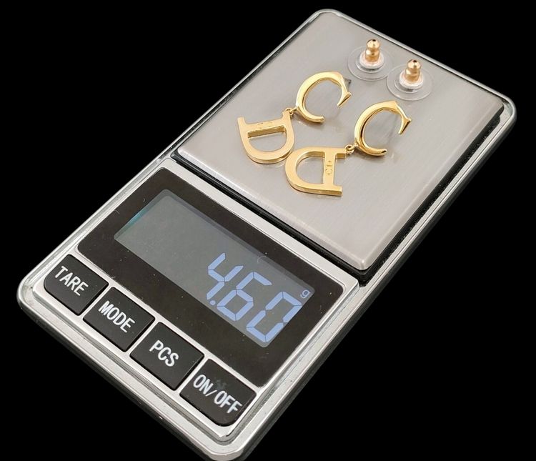 Christian Dior Monogram CD Logo Gold Hoop Earrings image 6