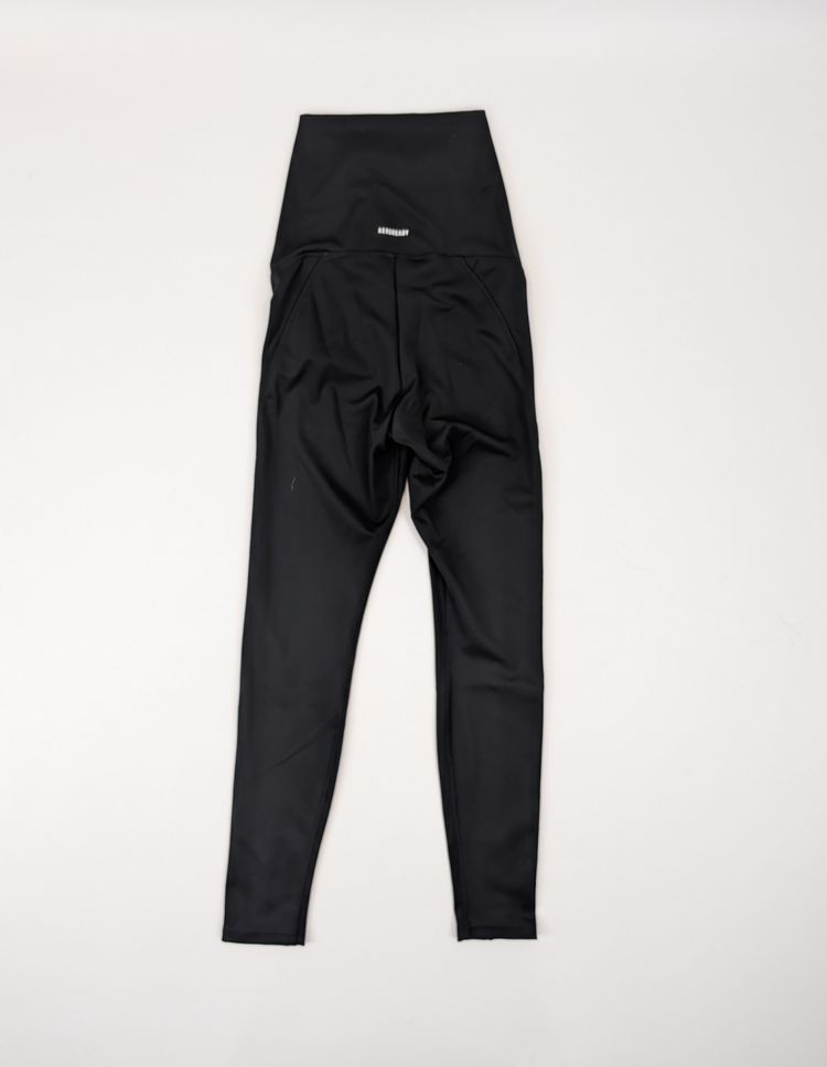 legginsy Adidas XS czarne wysoki stan ciążowe maternity gymwear athleisure XS image 2