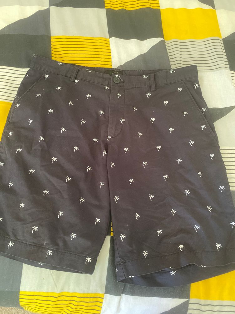 Other Black Shorts With White Palm Tree Print product image