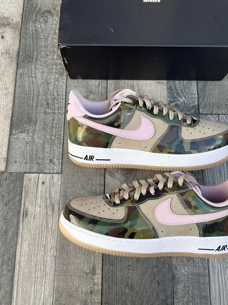 Nike Air Force 1 ‘07 Trainers - ‘Patent Camo Pink’ - Size UK 11  10