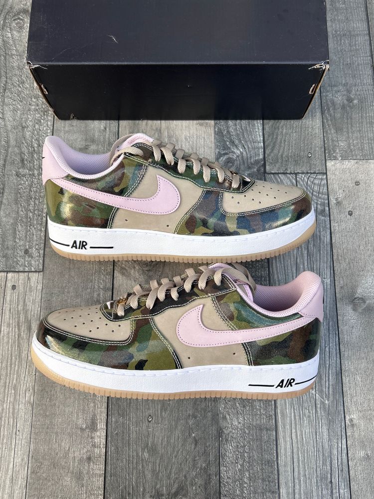 Nike Air Force 1 ‘07 Trainers - ‘Patent Camo Pink’ - Size UK 11  2
