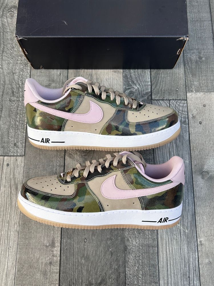 Nike Air Force 1 ‘07 Trainers - ‘Patent Camo Pink’ - Size UK 11 