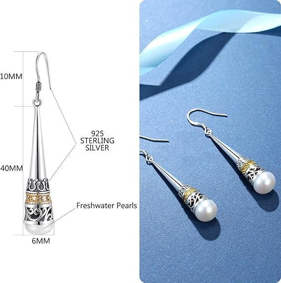 925 Silver Earrings With Freshwater Pearls 2