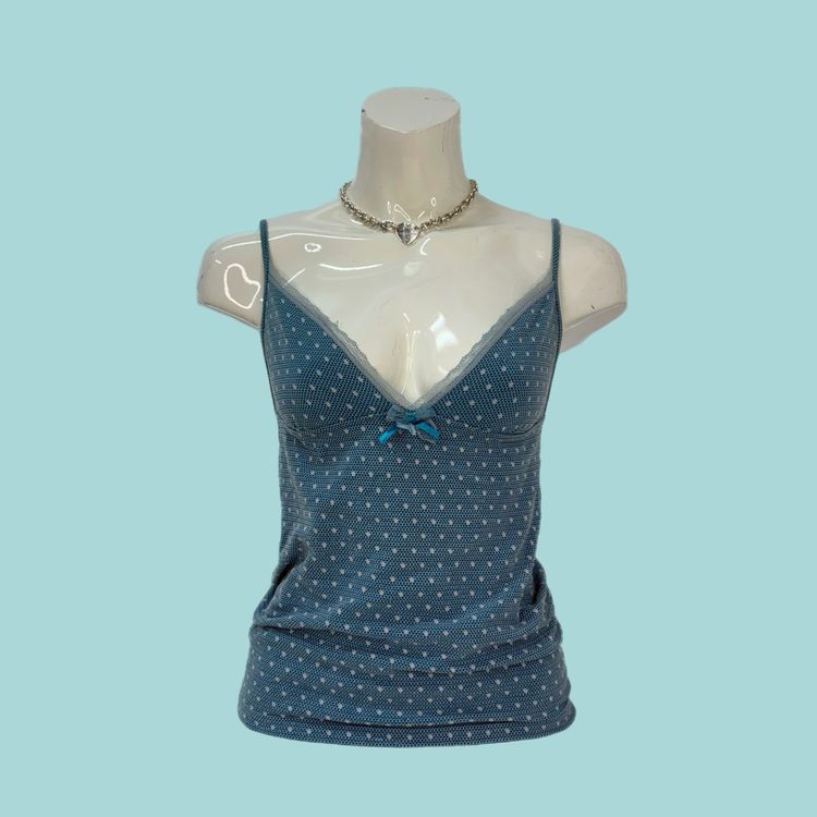 Blue Polka Dot Camisole Top