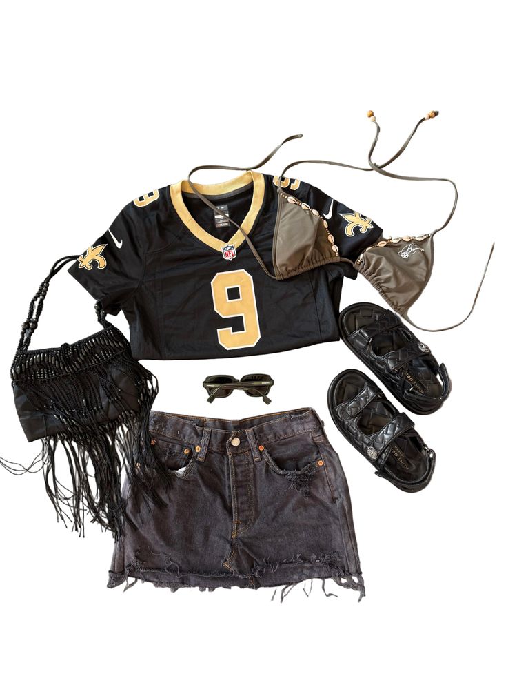 Black Distressed Denim Skirt