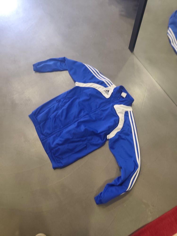 Adidas Blue And White Track Jacket
