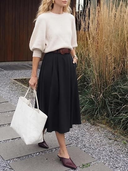Black Midi Skirt image 2