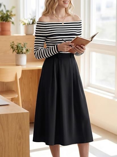 Black Midi Skirt image 4